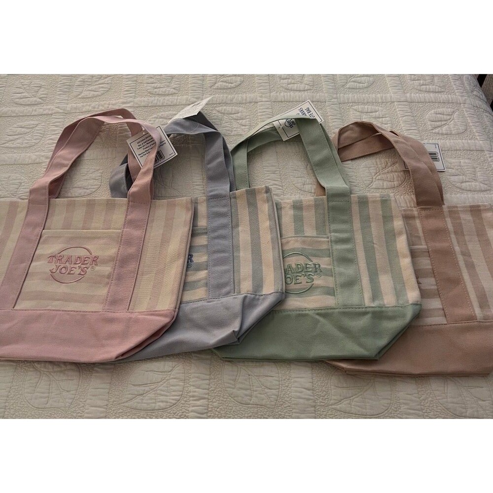 Trader Joe’s Striped Mini Totes - Set of 4